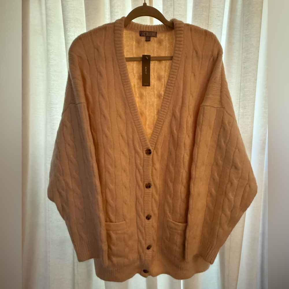 NWT J Crew Cream Cable Knit Sweater